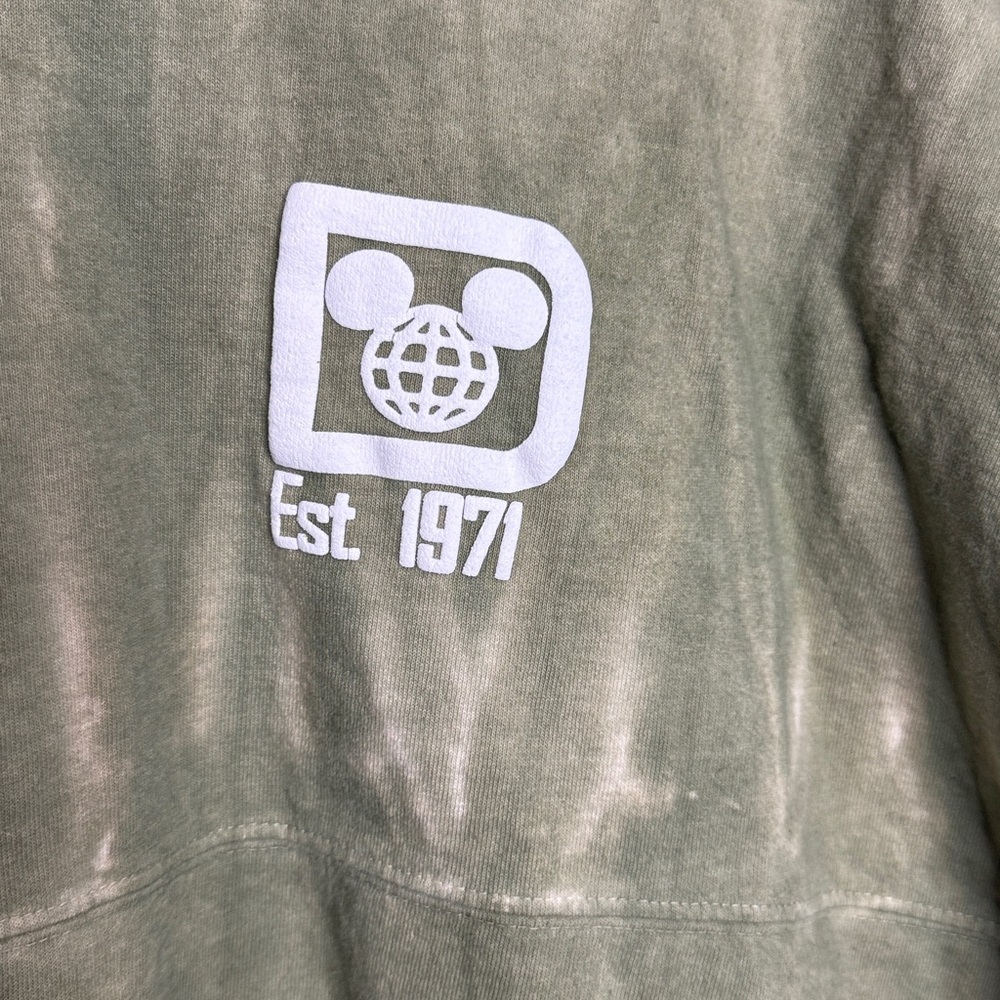 Disney Spirit Jersey Size Large Green Tie Dye Cotton - Picture 4 of 6